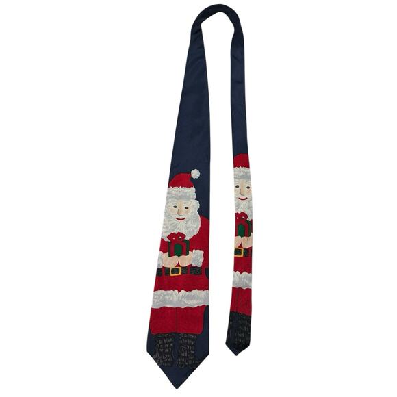 Save The Children Dave Age 10 Big Santa Claus Christmas Novelty Necktie Silk - Picture 2 of 8
